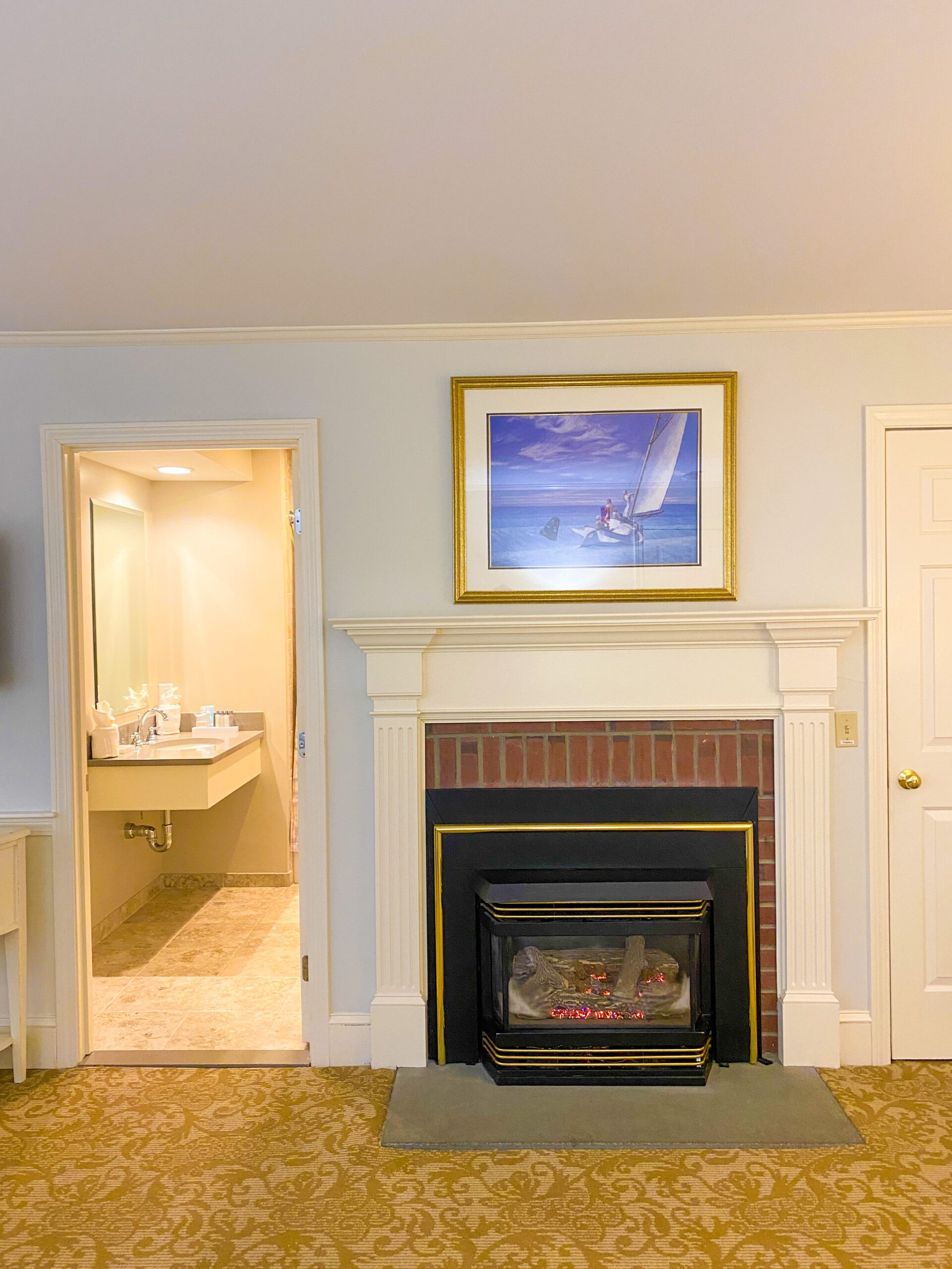 in-room fireplace